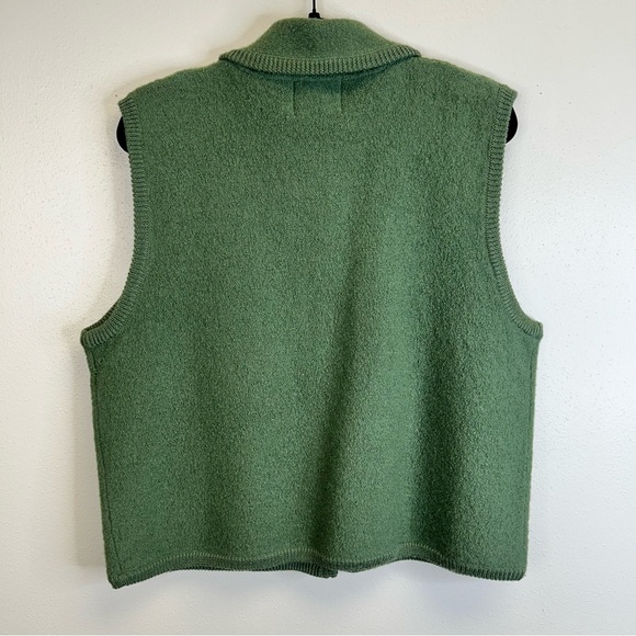 Woolrich Wool Cottagecore Sage Nature Vest Granola Girl XL Vintage 90s Cabin - Picture 11 of 13